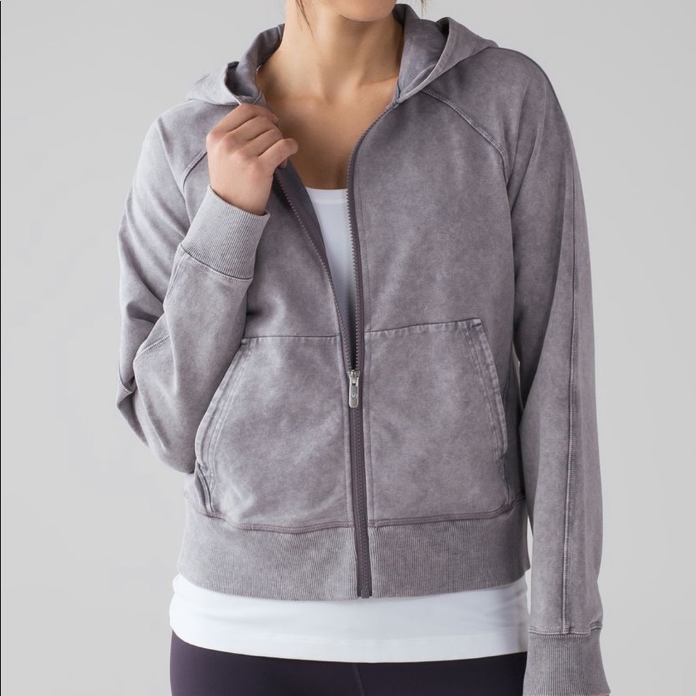 Lululemon Loop Back Hoody. Magnum/gray. Sz 4. EUC